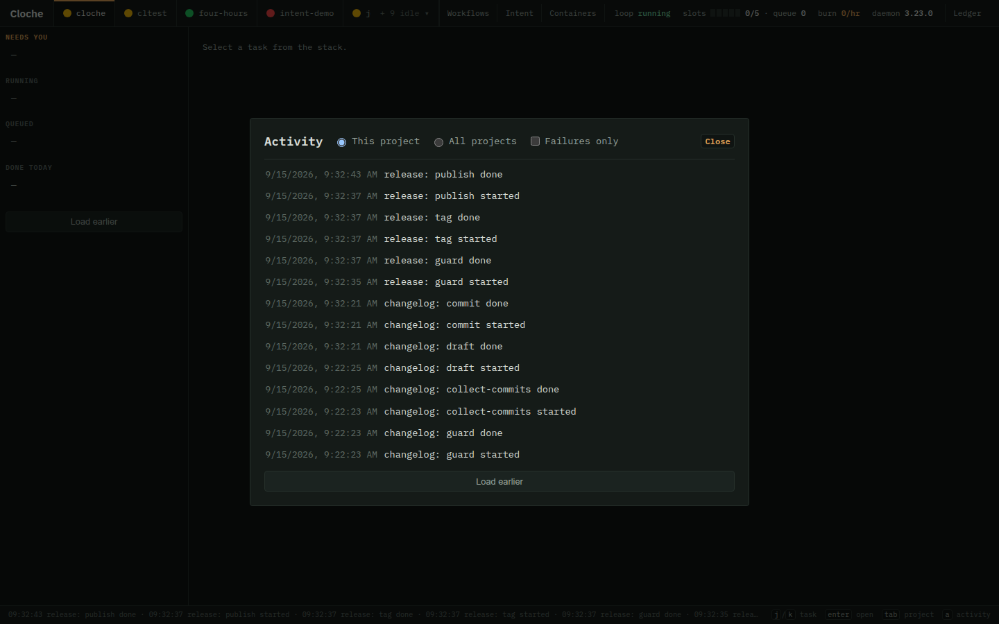The activity stream overlay